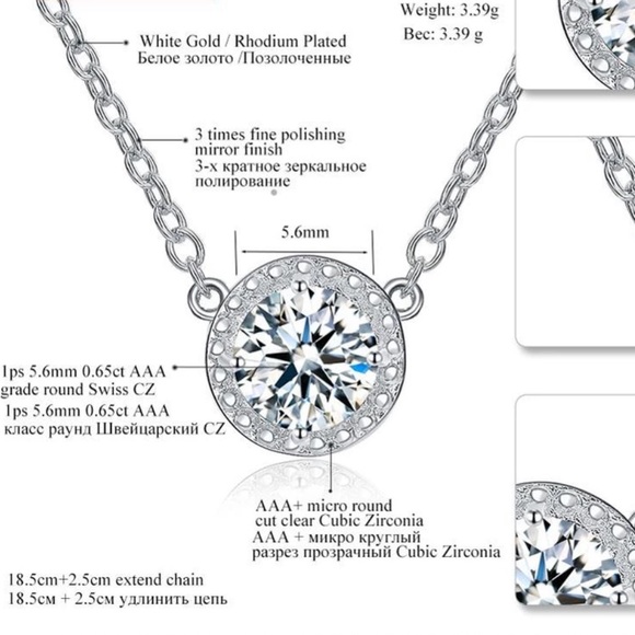 🌟 Gold Plated CZ Necklace - Picture 4 of 5